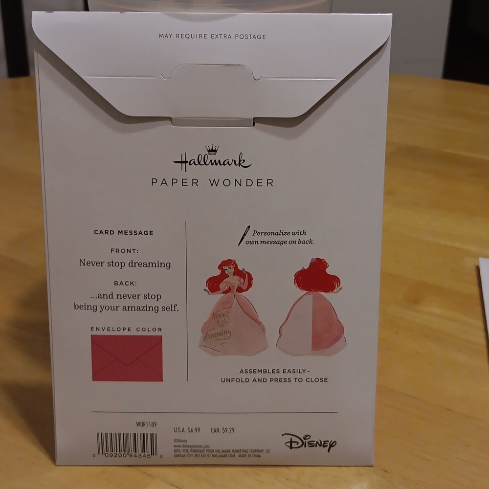 Hallmark x Disney NWT Paper Honeycomb Card w Envelope Choice of Princess 👸 - Picture 3 of 9